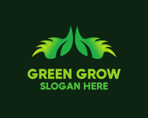 Green Eco Wings logo design