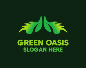 Green Eco Wings logo design