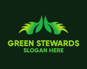 Green Eco Wings logo design