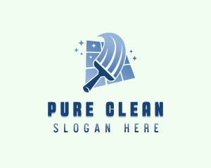 Tiles Disinfection Squeegee logo design