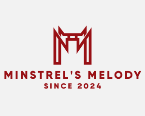 Red Gate Letter M logo design