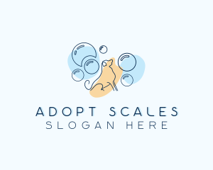 Bubble Dog Grooming logo design