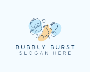 Bubble Dog Grooming logo design