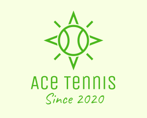 Green Tennis Ball Star logo