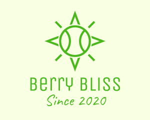 Green Tennis Ball Star logo design