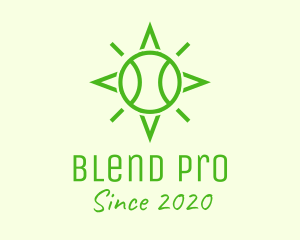 Green Tennis Ball Star logo design