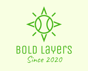 Green Tennis Ball Star logo design