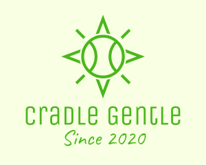 Green Tennis Ball Star logo design