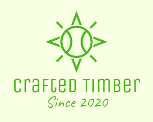 Green Tennis Ball Star logo design