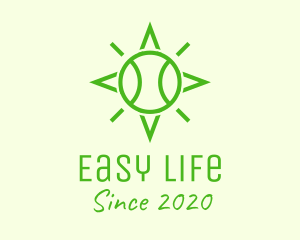 Green Tennis Ball Star logo design