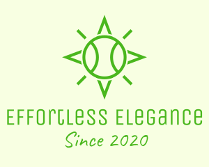 Green Tennis Ball Star logo design