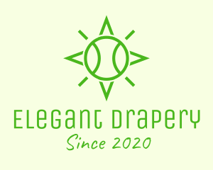 Green Tennis Ball Star logo design