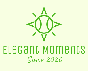 Green Tennis Ball Star logo design