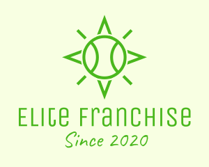 Green Tennis Ball Star logo design