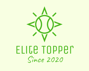 Green Tennis Ball Star logo design