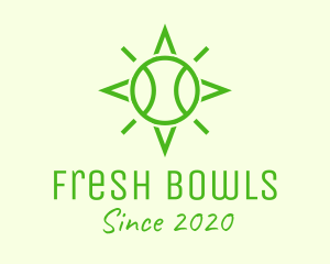 Green Tennis Ball Star logo design