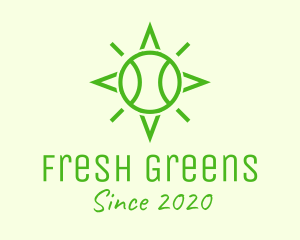 Green Tennis Ball Star logo design