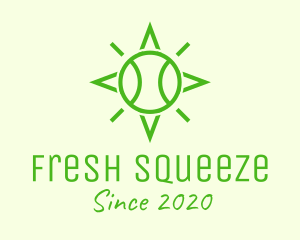 Green Tennis Ball Star logo design