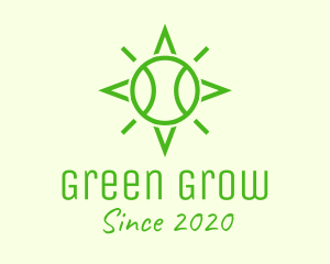 Green Tennis Ball Star logo design