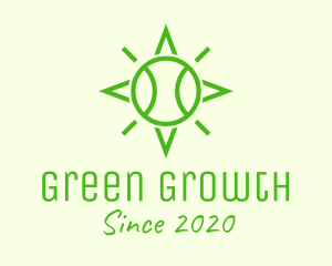 Green Tennis Ball Star logo design