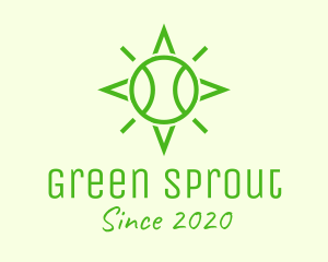 Green Tennis Ball Star logo design