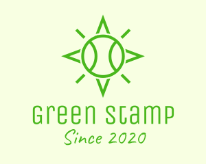 Green Tennis Ball Star logo design