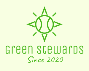 Green Tennis Ball Star logo design