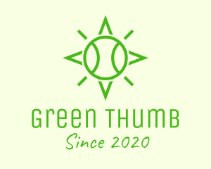 Green Tennis Ball Star logo design