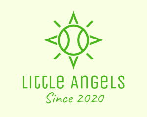 Green Tennis Ball Star logo design