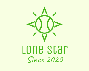 Green Tennis Ball Star logo design