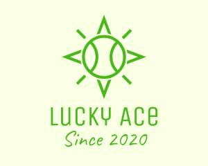 Green Tennis Ball Star logo design