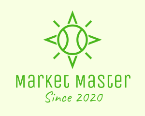 Green Tennis Ball Star logo design