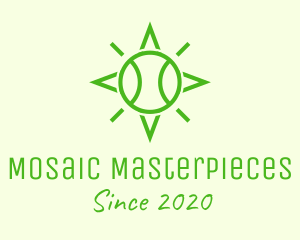 Green Tennis Ball Star logo design