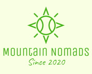 Green Tennis Ball Star logo design