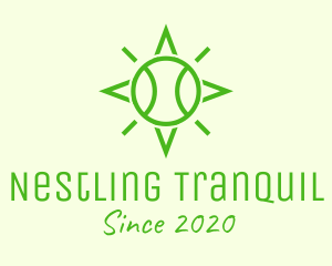 Green Tennis Ball Star logo design