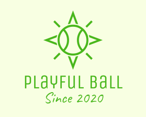 Green Tennis Ball Star logo