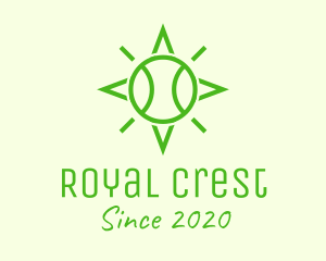 Green Tennis Ball Star logo design