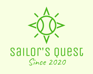 Green Tennis Ball Star logo design