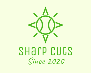 Green Tennis Ball Star logo design