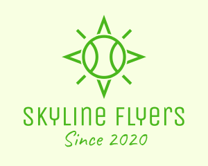 Green Tennis Ball Star logo design