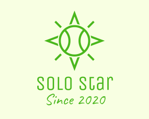 Green Tennis Ball Star logo design