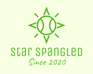 Green Tennis Ball Star logo design