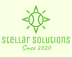 Green Tennis Ball Star logo design