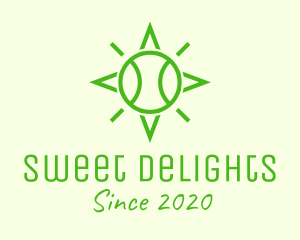 Green Tennis Ball Star logo