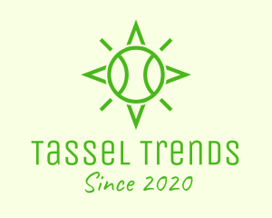 Green Tennis Ball Star logo design