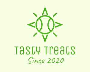 Green Tennis Ball Star logo design