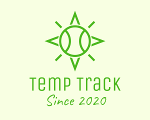 Green Tennis Ball Star logo design