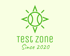 Green Tennis Ball Star logo design