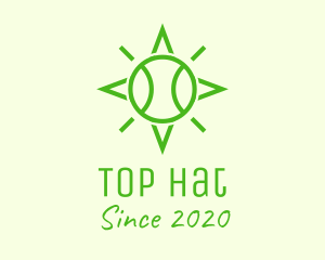 Green Tennis Ball Star logo design