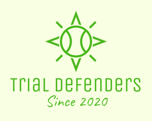 Green Tennis Ball Star logo design